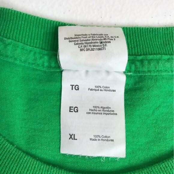 Fruit of the Loom St Pats Day Skull Aces Luck of the Irish Green T Shirt Size XL - Picture 8 of 12